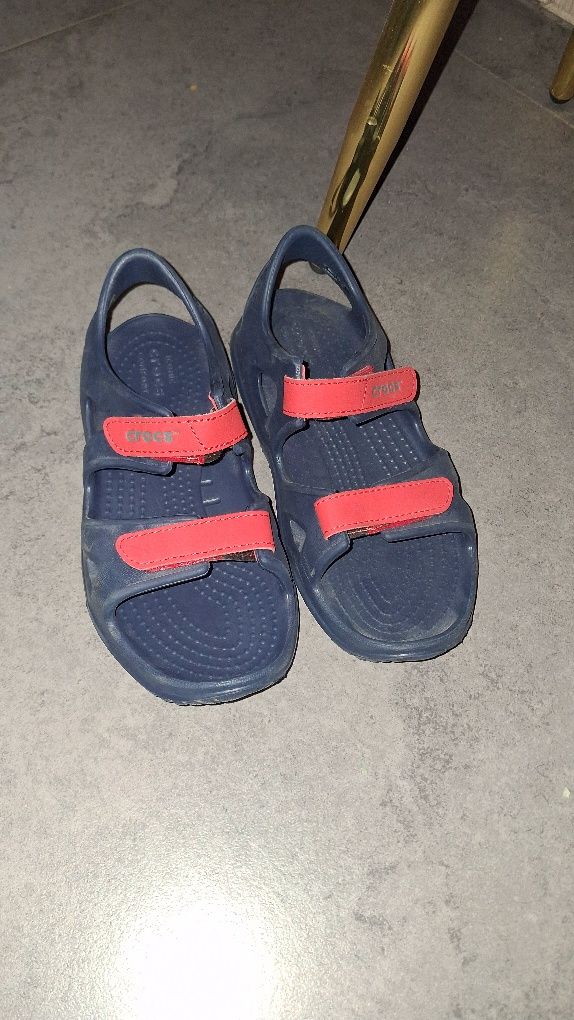 Crocs 12 granat sandały jak nowe raz ubrane