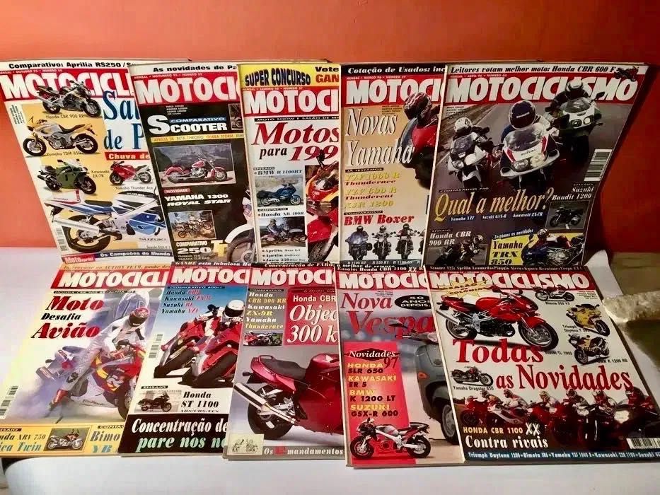 MOTOCICLISMO - 50 revistas + 3 catálogos + 1 de acessórios