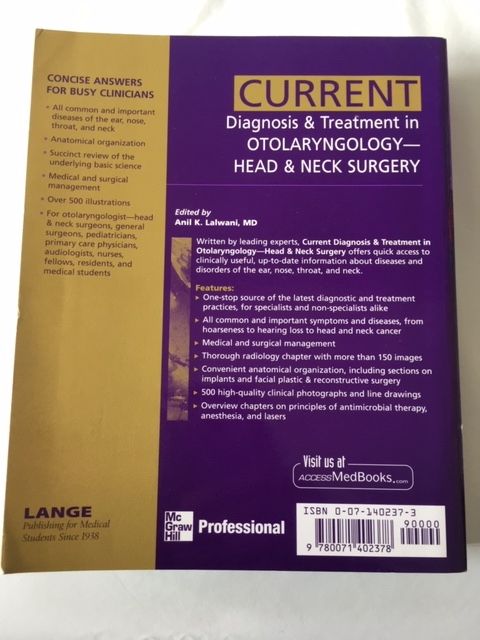 Current: Diagnosis & Treatment in Otolaryngology Head & Neck Surgery