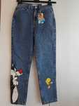 Nowość 2025:) jeansy MOM CROPP LOONEY TUNES XS nowe z metkami