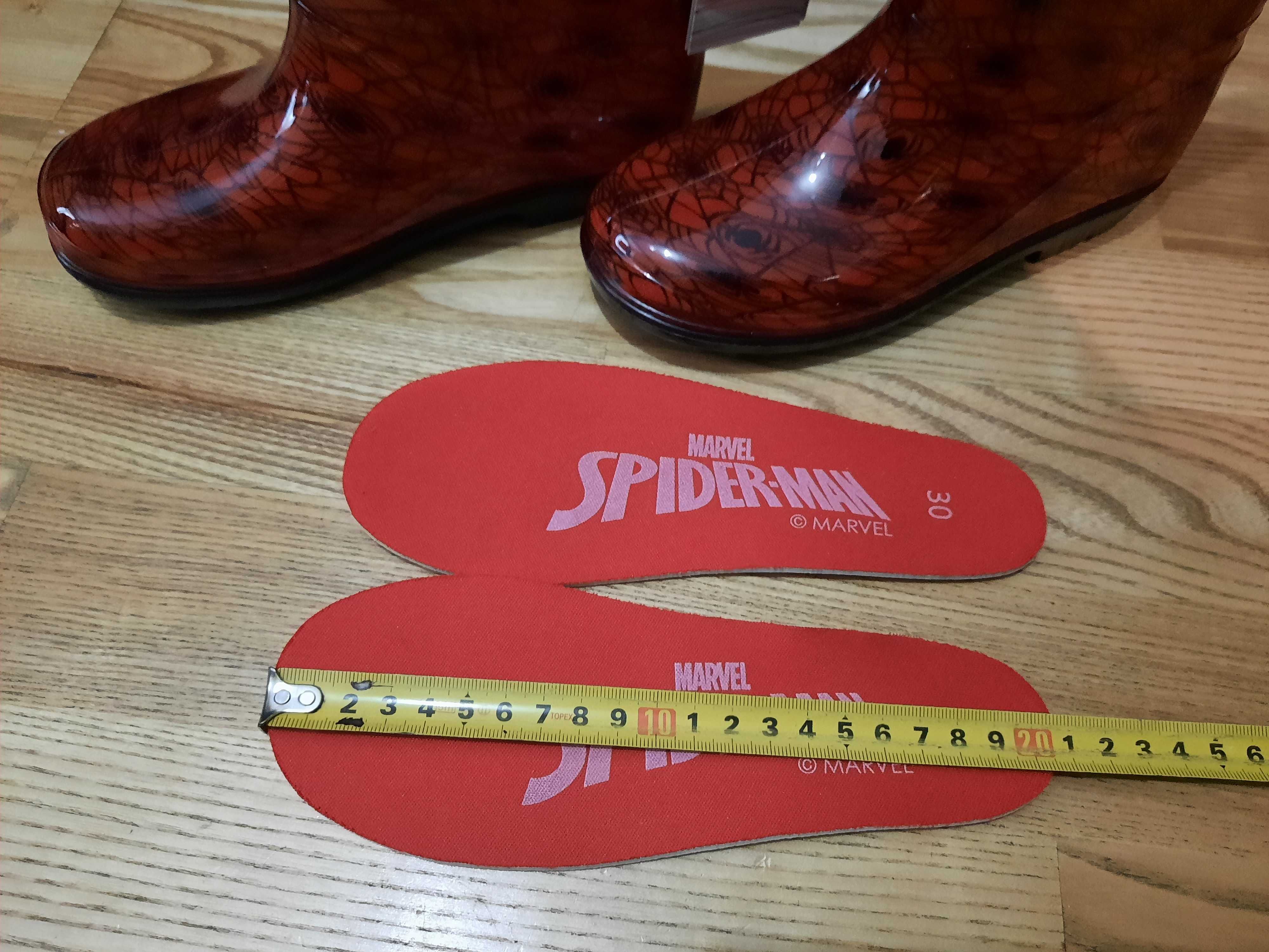 Kalosze r.30 CoolClub Smyk czerwone chłopięce Spiderman Marvel*NOWE