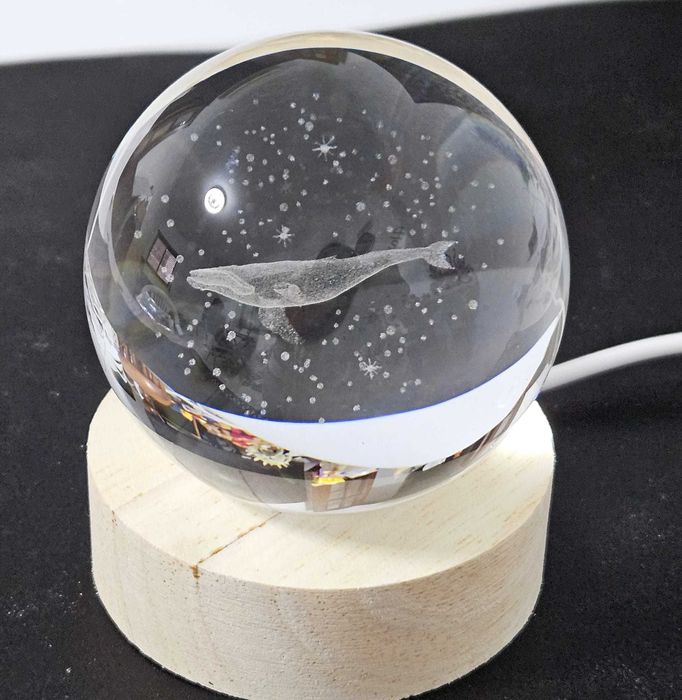 candeeiro de cristal de baleia