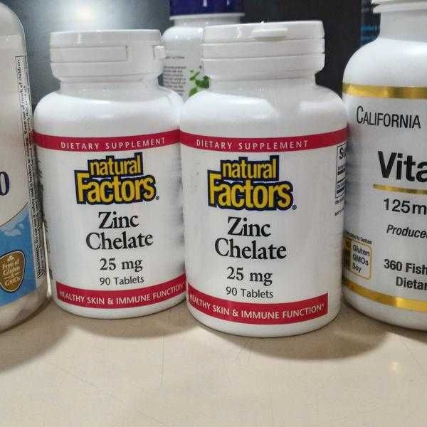 Хелат цинка, цинк хелат, 25 мг, 90 таблеток