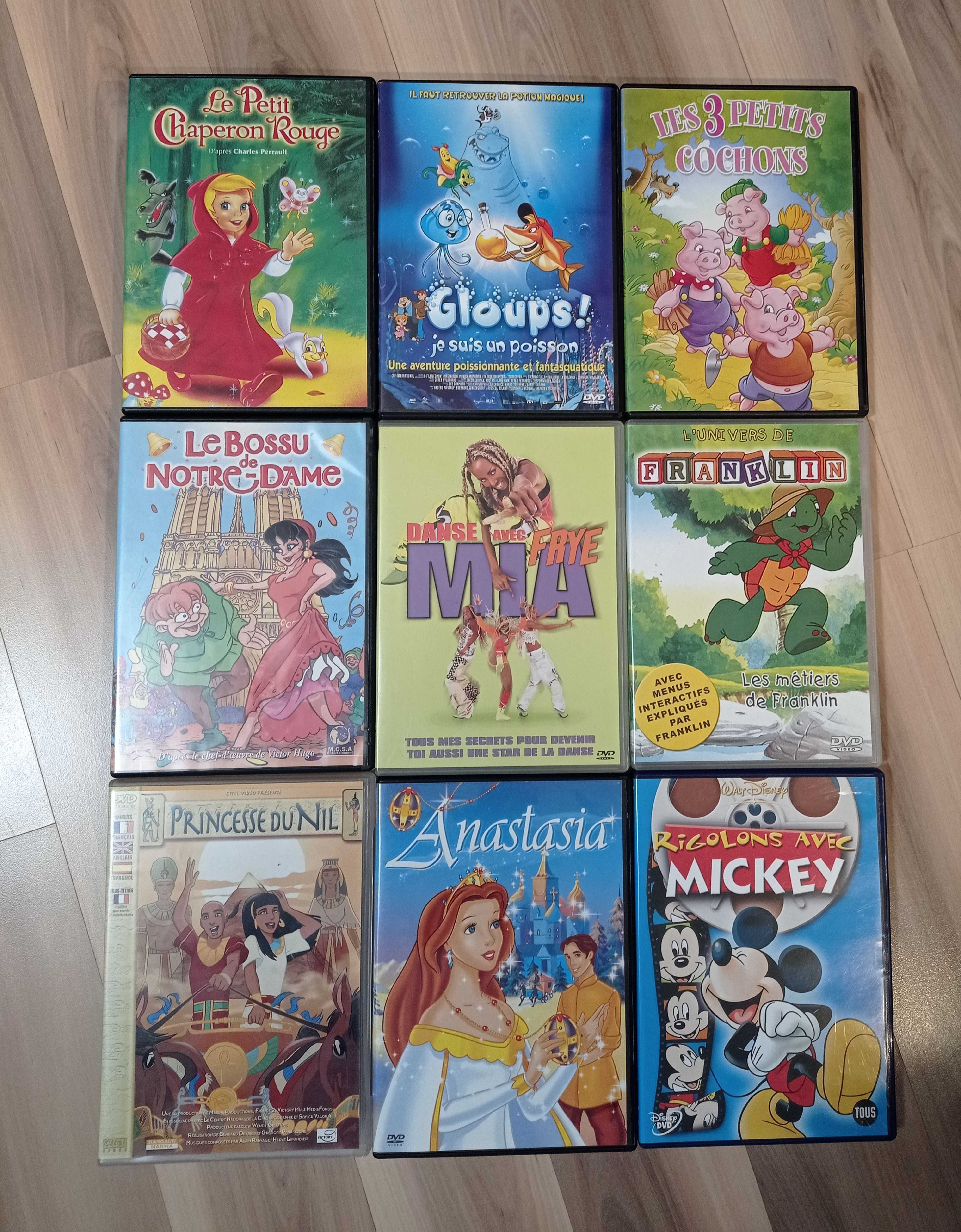 21 Płyt DVD z Bajkami dla dzieci po angielsku/francusku