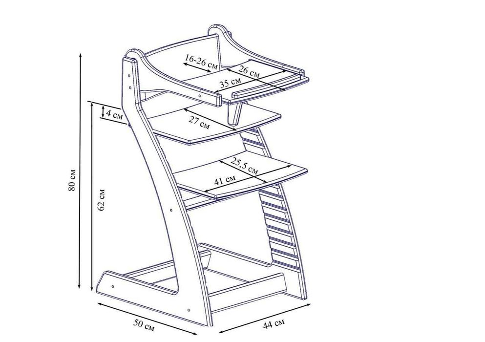 Зростаючий стілець. Стілець для годування.