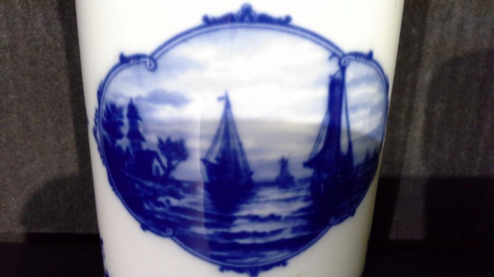 Wazonik Kobaltowy LICHTE, Echt Kobalt,Fine China, Porcelana