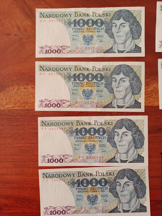 23 banknoty 1000 zł 1982r rózne serie, ładny stan