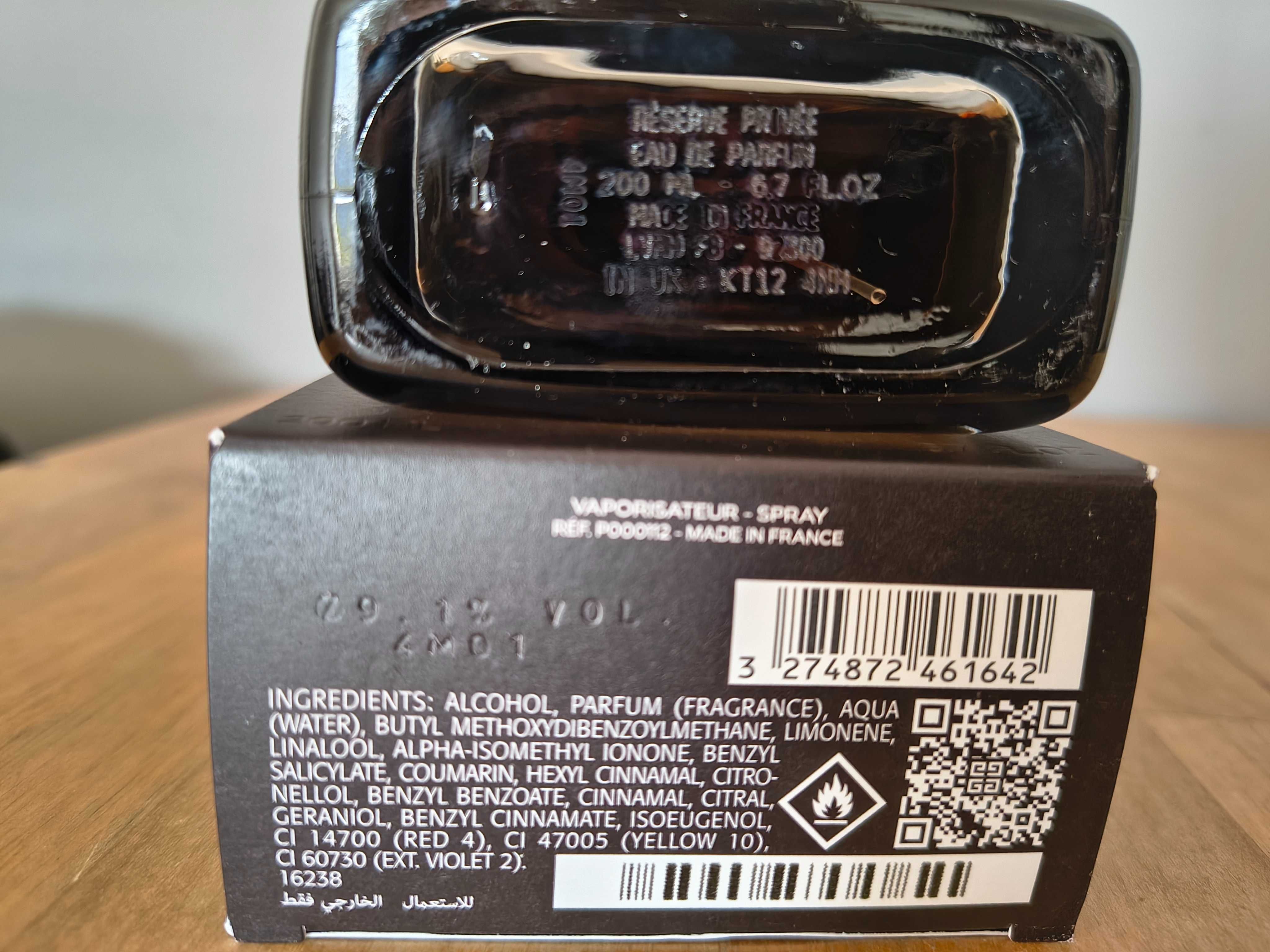 GIVENCHY GENTLEMAN RESERVE PRIVEE 200 ml (zawartość ok. 80%)