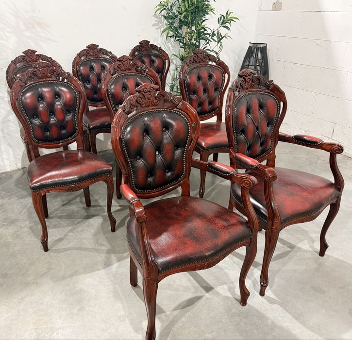 Ładny zestaw stół + 8 krzeseł w stylu ludwikowskim. Dowóz, wysyłka