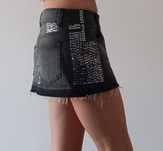 mini spodniczka jeans cekiny