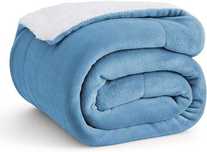 BEDSURE Przytulny koc 130x150 jasny niebieski