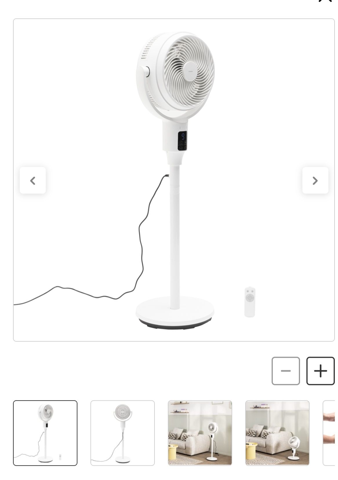 Ventoinha de pé EQUATION MIKE DC 24W 10 cm branco