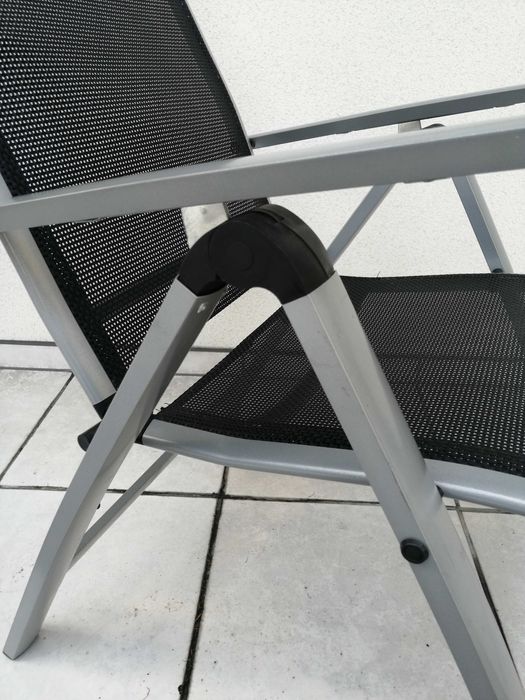 Fotel ogrodowy krzesło JYSK Jutlandia aluminiowy bdb stan