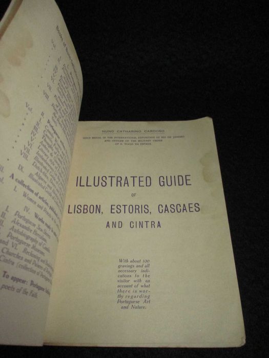 Livro Illustrated Guide of Lisbon Estoris Cascaes and Cintra