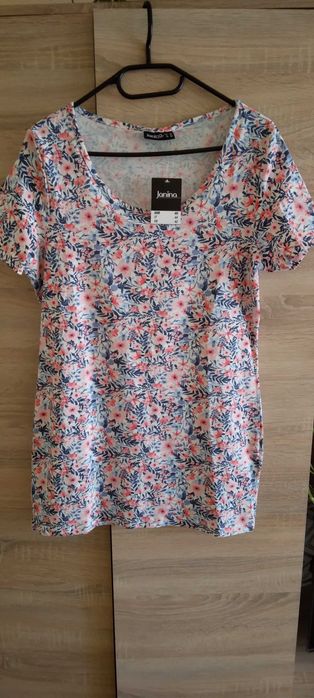 Urocza bluzka w kwiaty marki Janina - nowa z metką!