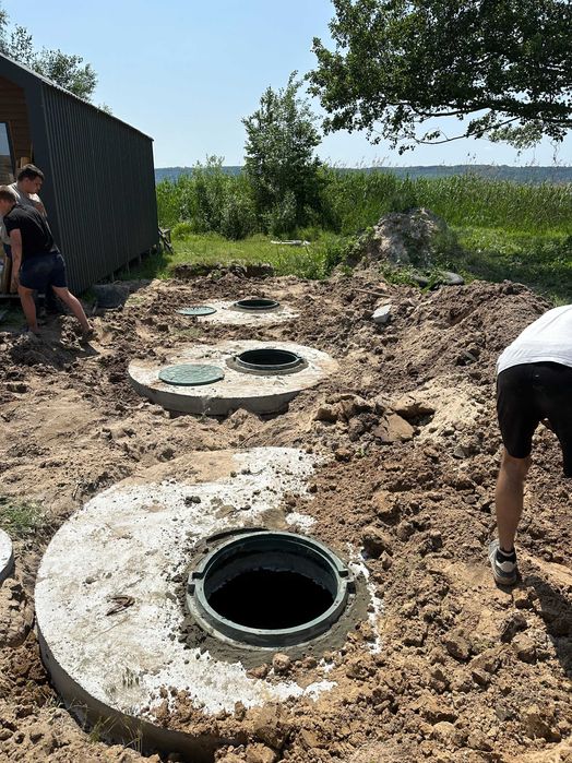 Септик під ключ, копка каналізацій, вигрібні ями, ЗБ кільця