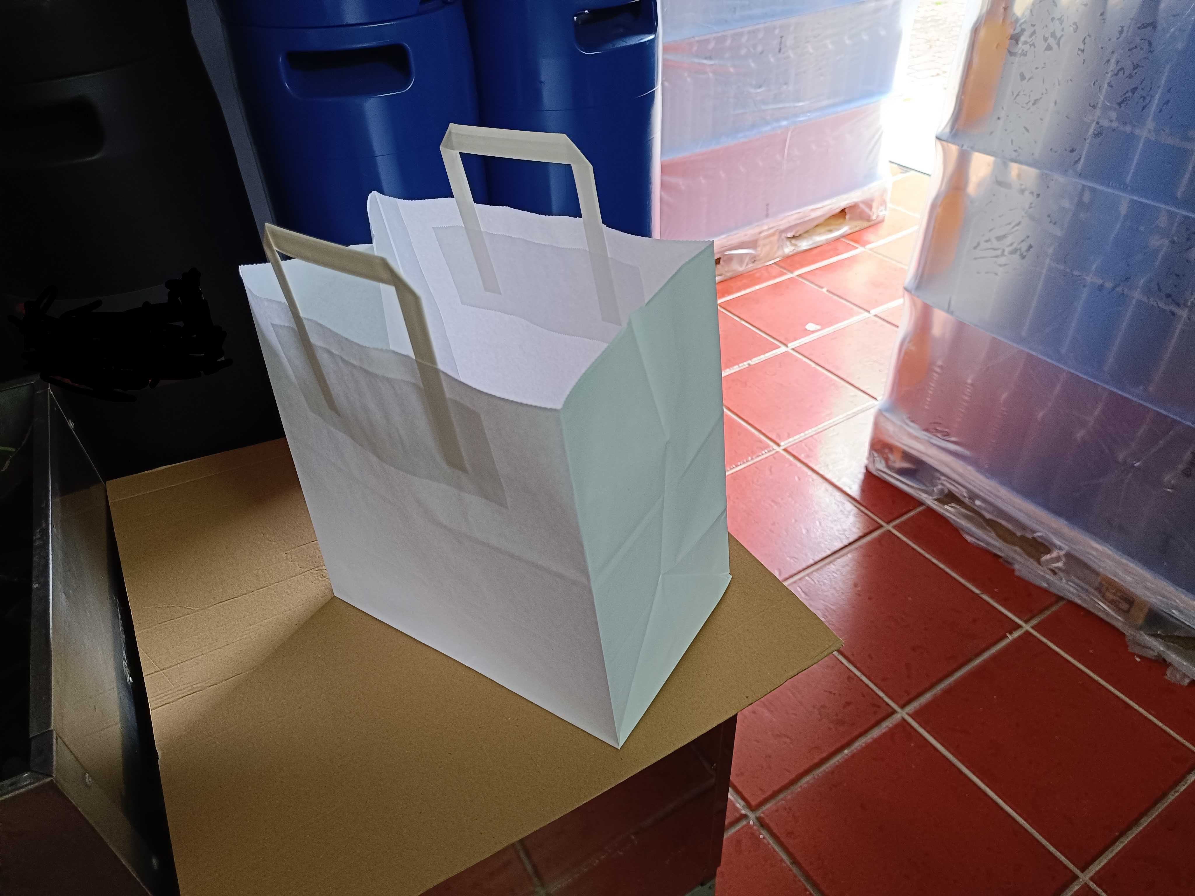 240 Sacos de papel kraft com asa plana 28x17x29