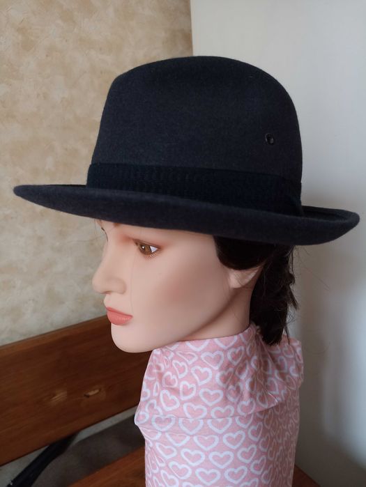 Капелюх федора трилбі botta з вовни та з шкіряною вставкою розмір 54