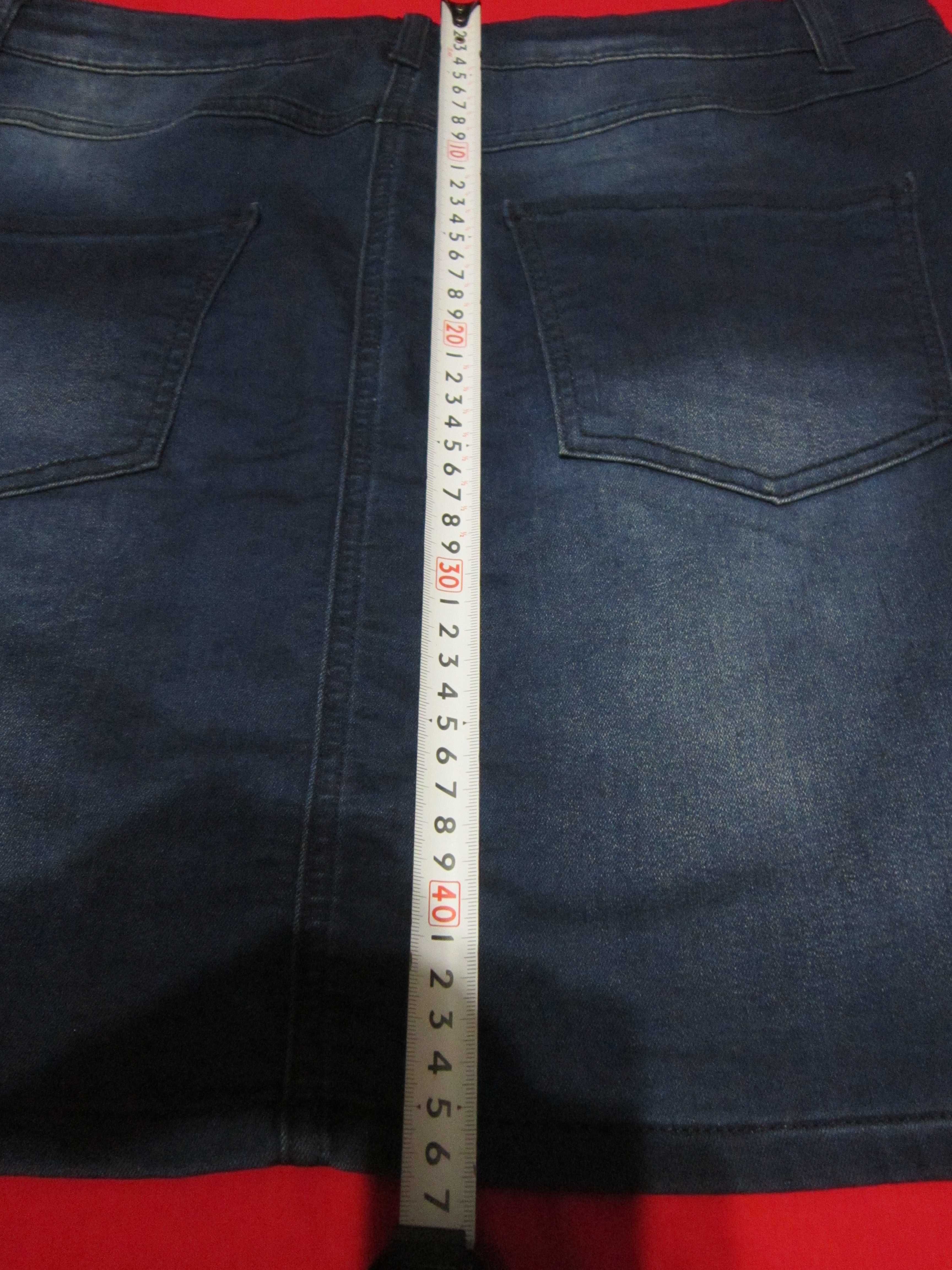 Юбка джинсовая стрейчивая , женская р 52  б у