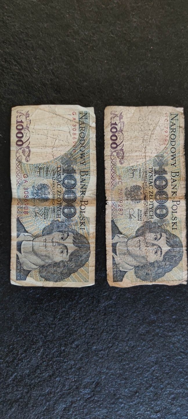 Banknot 1000 zł z 1982 r. Mikołaj Kopernik.