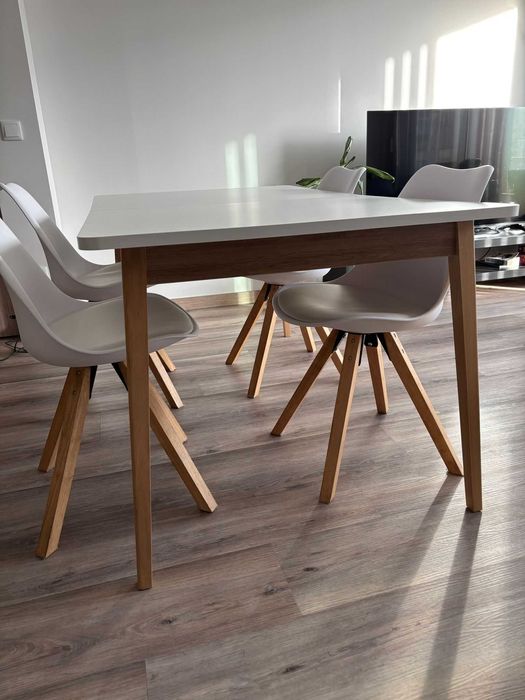 Mesa jantar GAMMELGAB 160/200 x 90 carv/brco