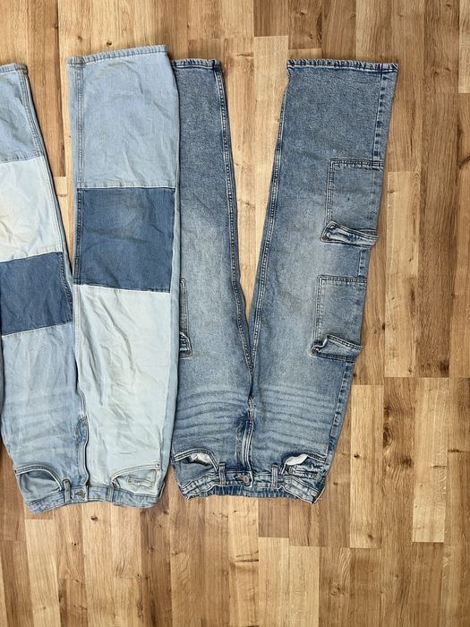 Spodnie jeansy szerokie dla dziewczynki 152