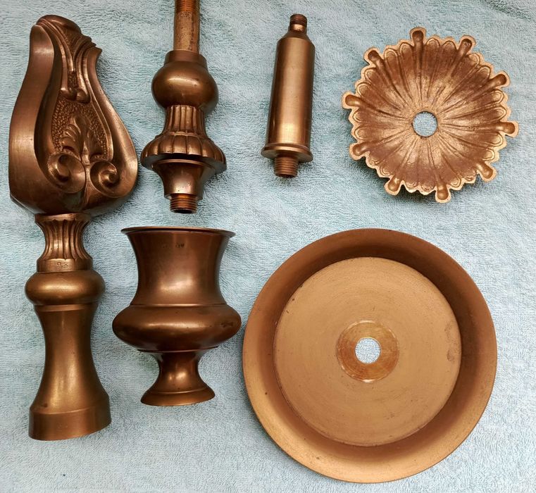 Świecznik / Lampa duży 83 cm mosiężny