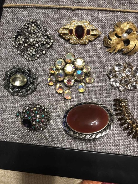 Шикарные винтажные броши, серебряная