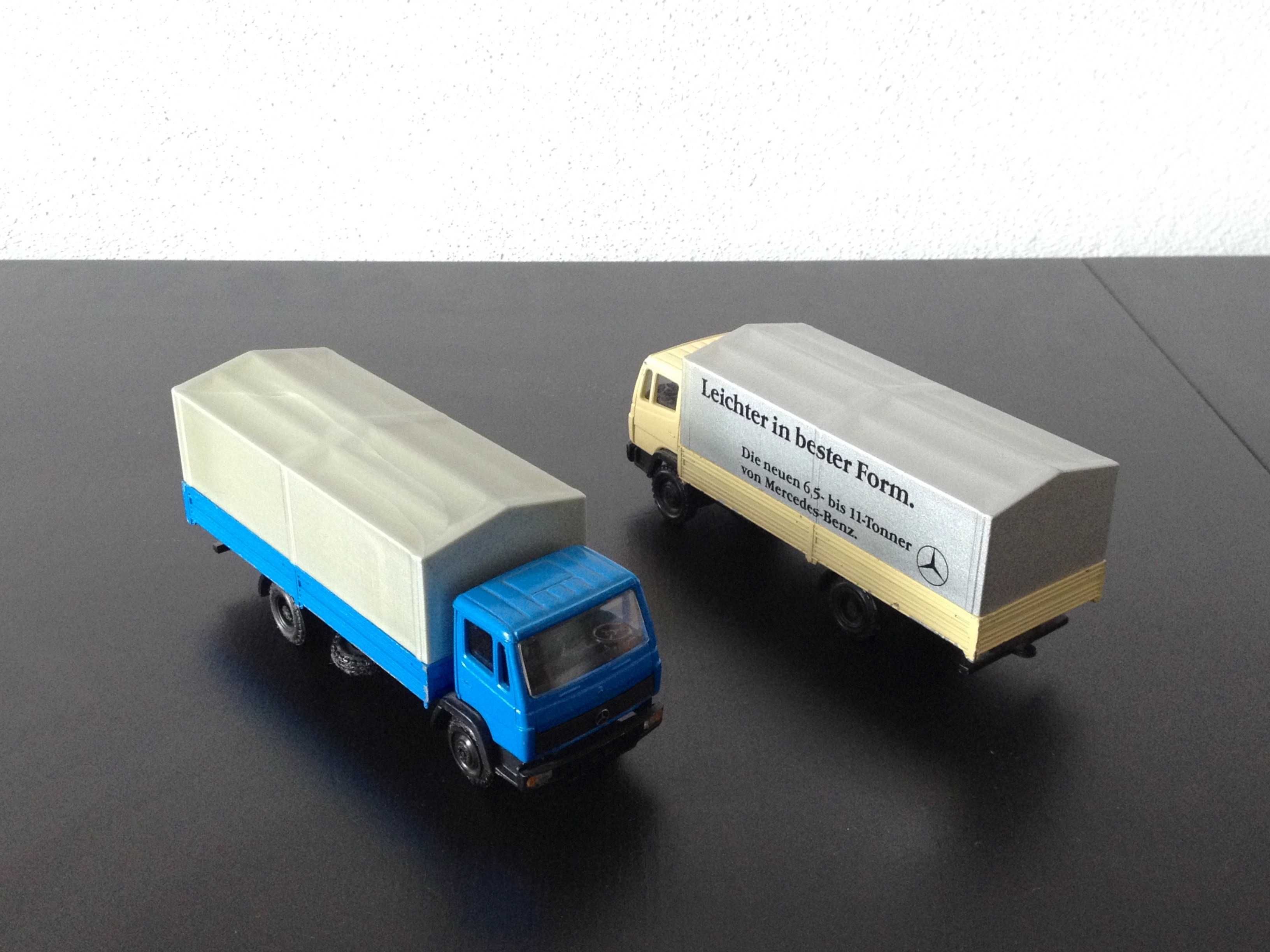 2x 1:50 NZG Mercedes LK Camião