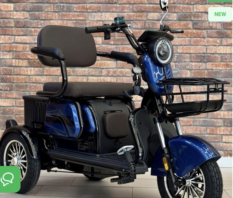 Електричний трицикл Billgery;двигун 800W;акумулятор 72V/20Ahдешево