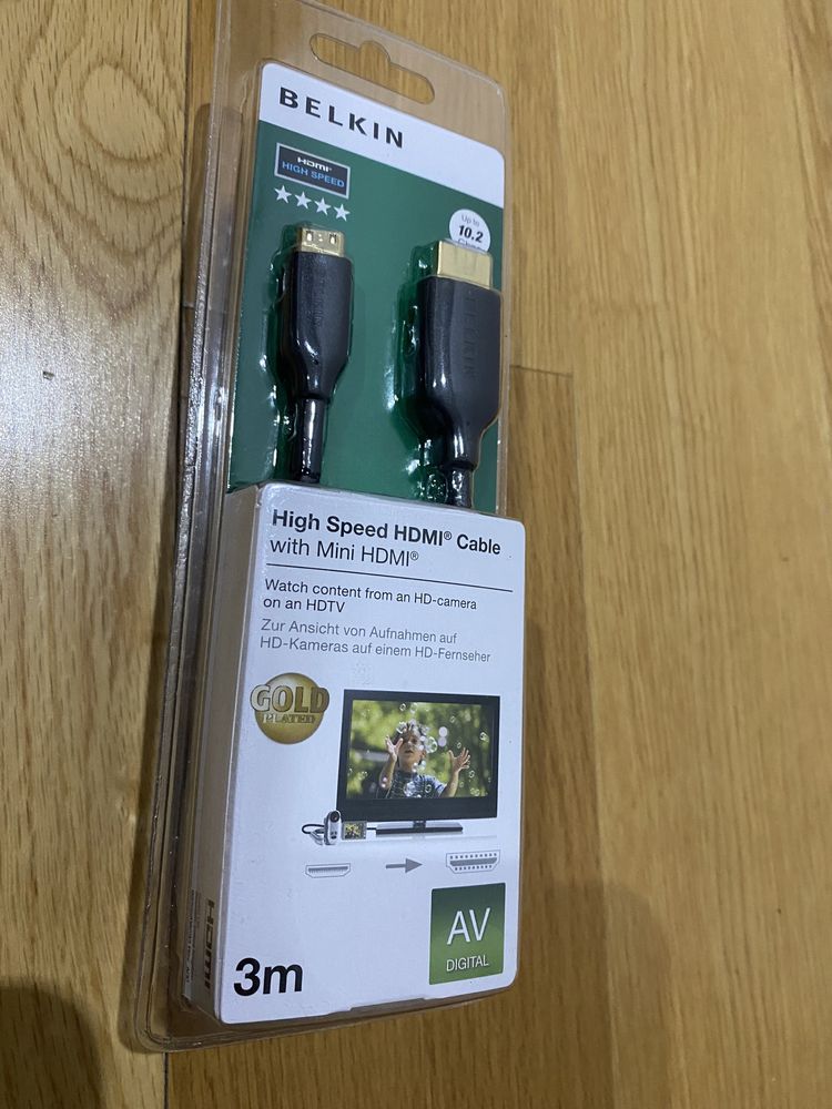 Cabo novo HDMI - mini HDMI