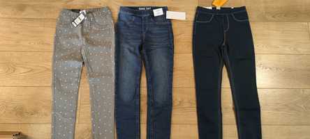 Nowe 134 140 Smyk H&M jegginsy jeans spodnie dla dziewczynki