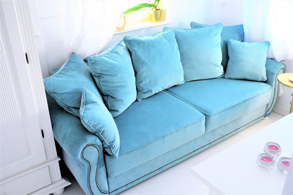 Sofa kanapa SOFIA angielski prowansalski styl funkcja spania pojemnik