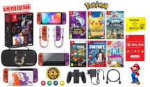 Nintendo SWITCH Oled 320GB Limitowana Pokemon + 4 gry + szkło + etui