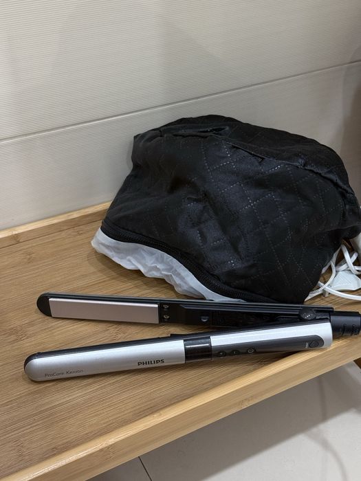 Утюжок для выпрямления волос philips proCare Keratin , термошапка