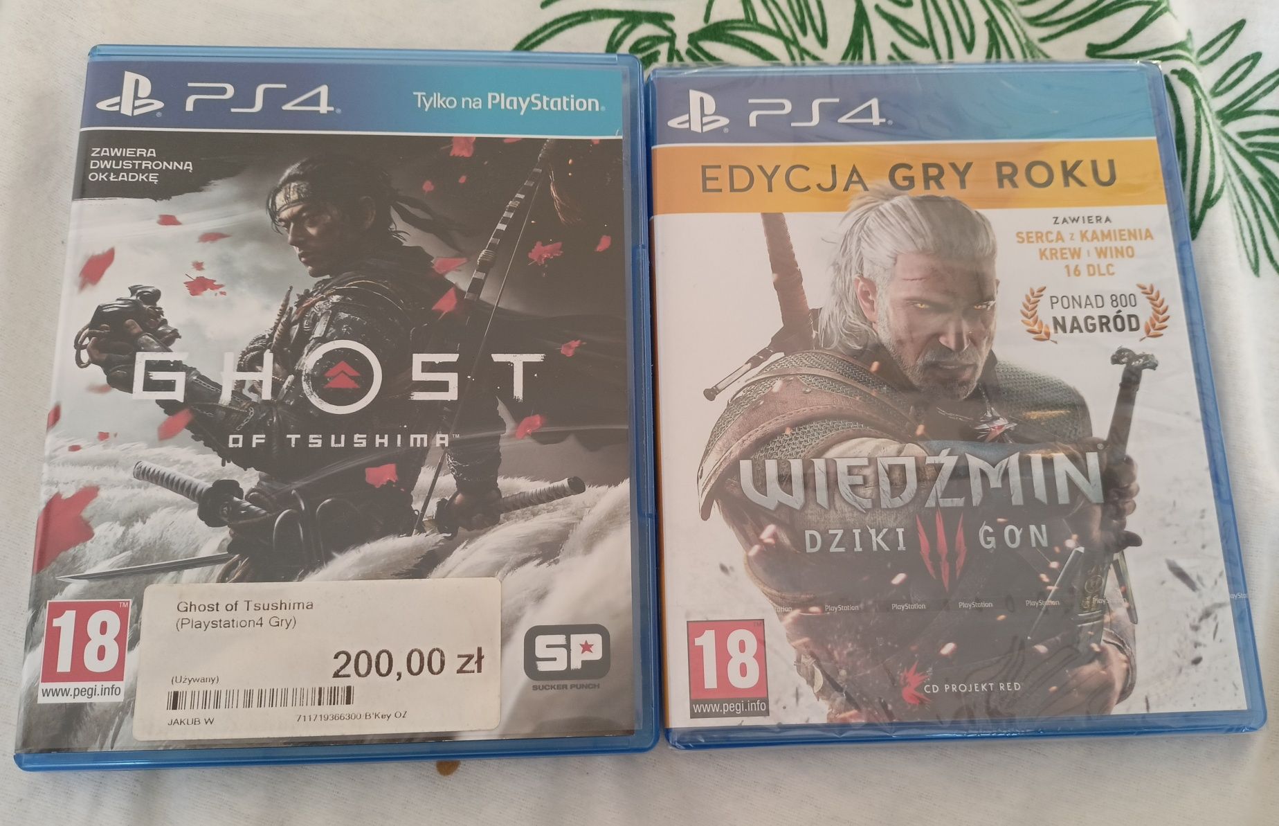 Gry na PS 4 wiedźmin oraz ghost