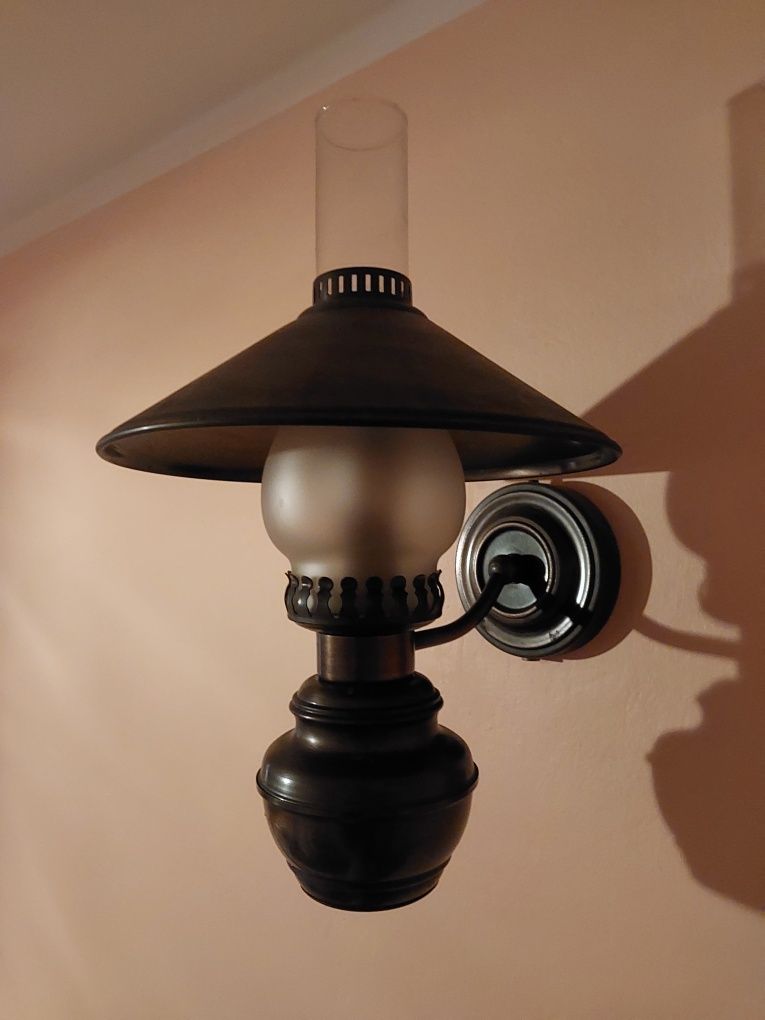 Lampa sufitowa mosiężna zadbana