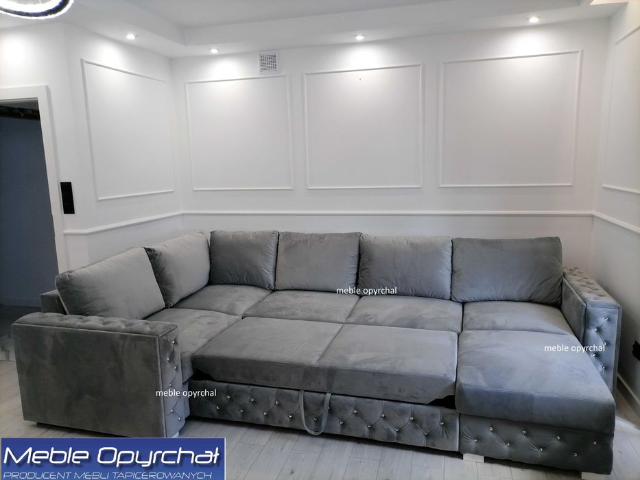 PRODUCENT! ! NOWOŚĆ  !! wygodny narożnik GLAMOUR kryształy NR.205