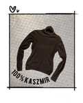 Sweter kaszmirowy damski Max Mara - golf 100% kaszmir Brązowy S XS