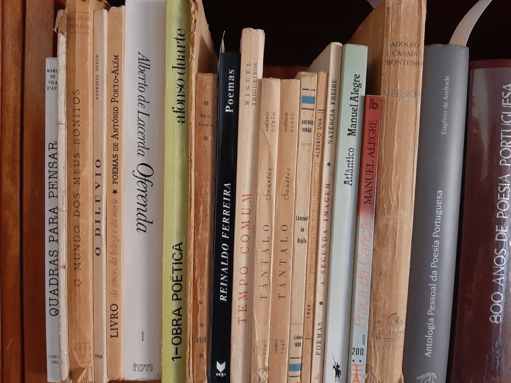 Lote de poesia e antologias portuguesas, com livros raros