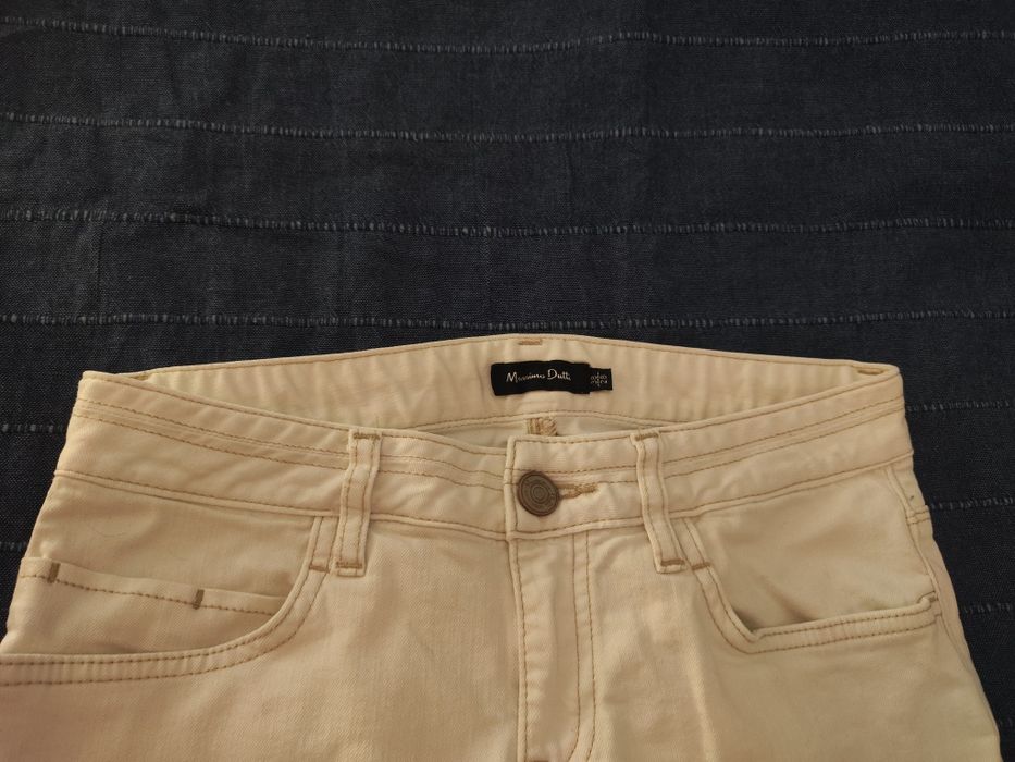 Massimo Dutti spodnie białe jeansy rozm.38