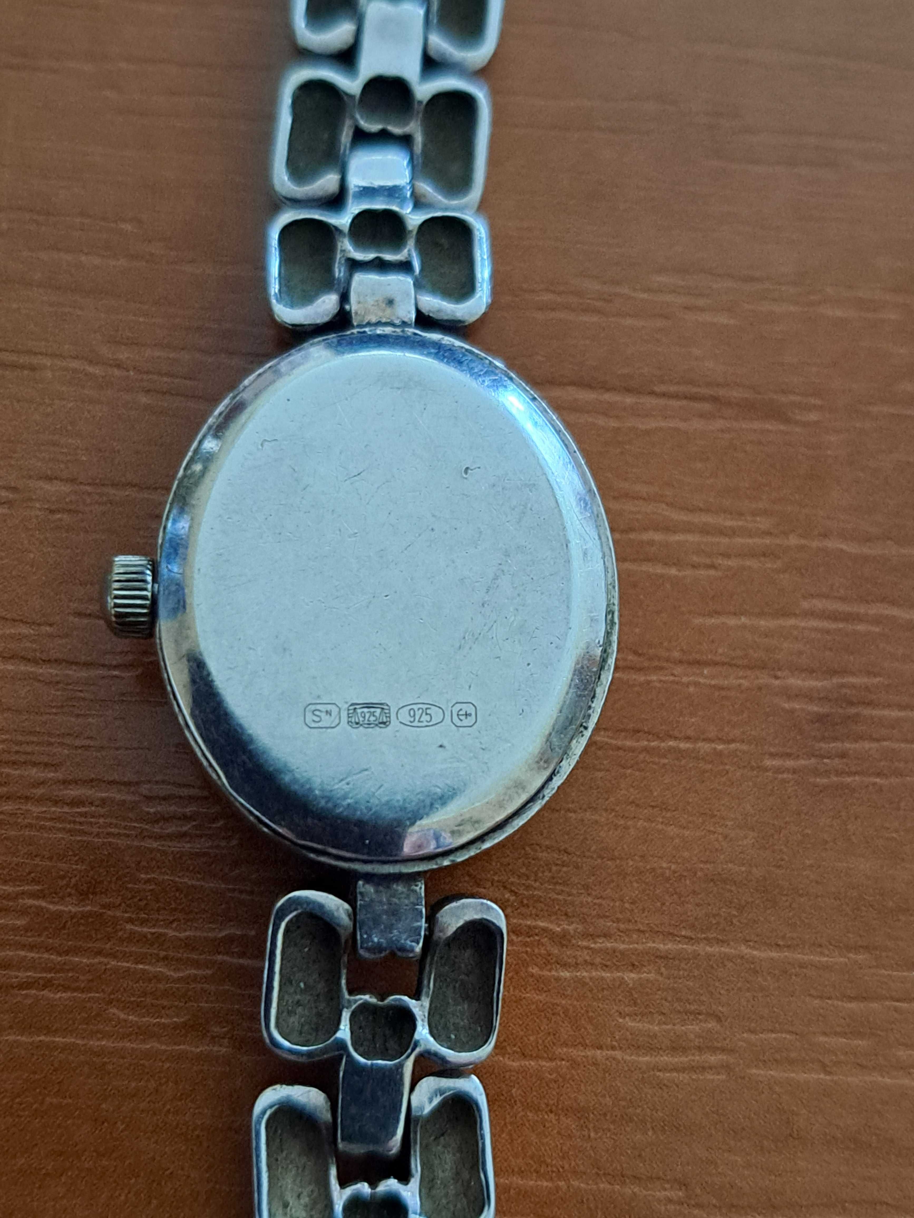 Vintage Geneve zegarek damski  srebro pr.925 połowa XX wieku