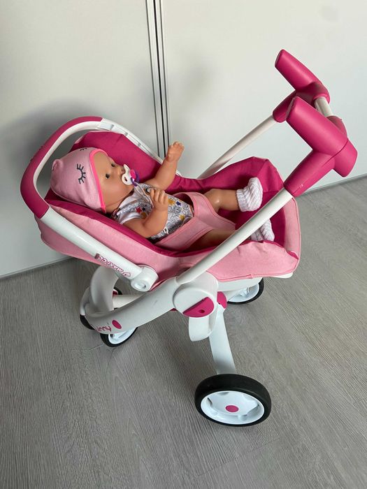 Smoby Wózek Maxi Cosi Quinny 5w1+Baby Born + torba+łóżeczko+akcesoria