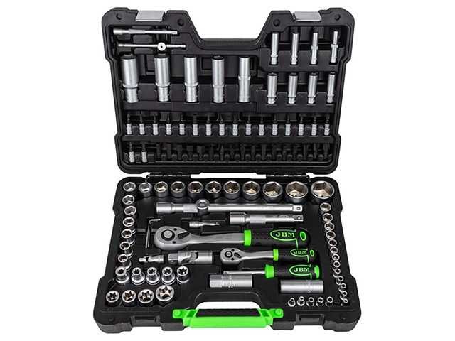 Jogo Chaves Cx.1/4"-1/2" Sextavadas Zincadas 108 Peças | JBM 54037