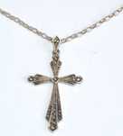 Crucifixo Antigo e corrente em prata