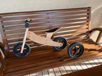 Rowerek biegowy trójkołowy drewniany