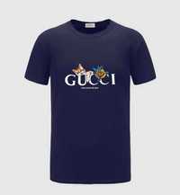GUCCI niebieski T-shirt MĘSKI rozmiar L