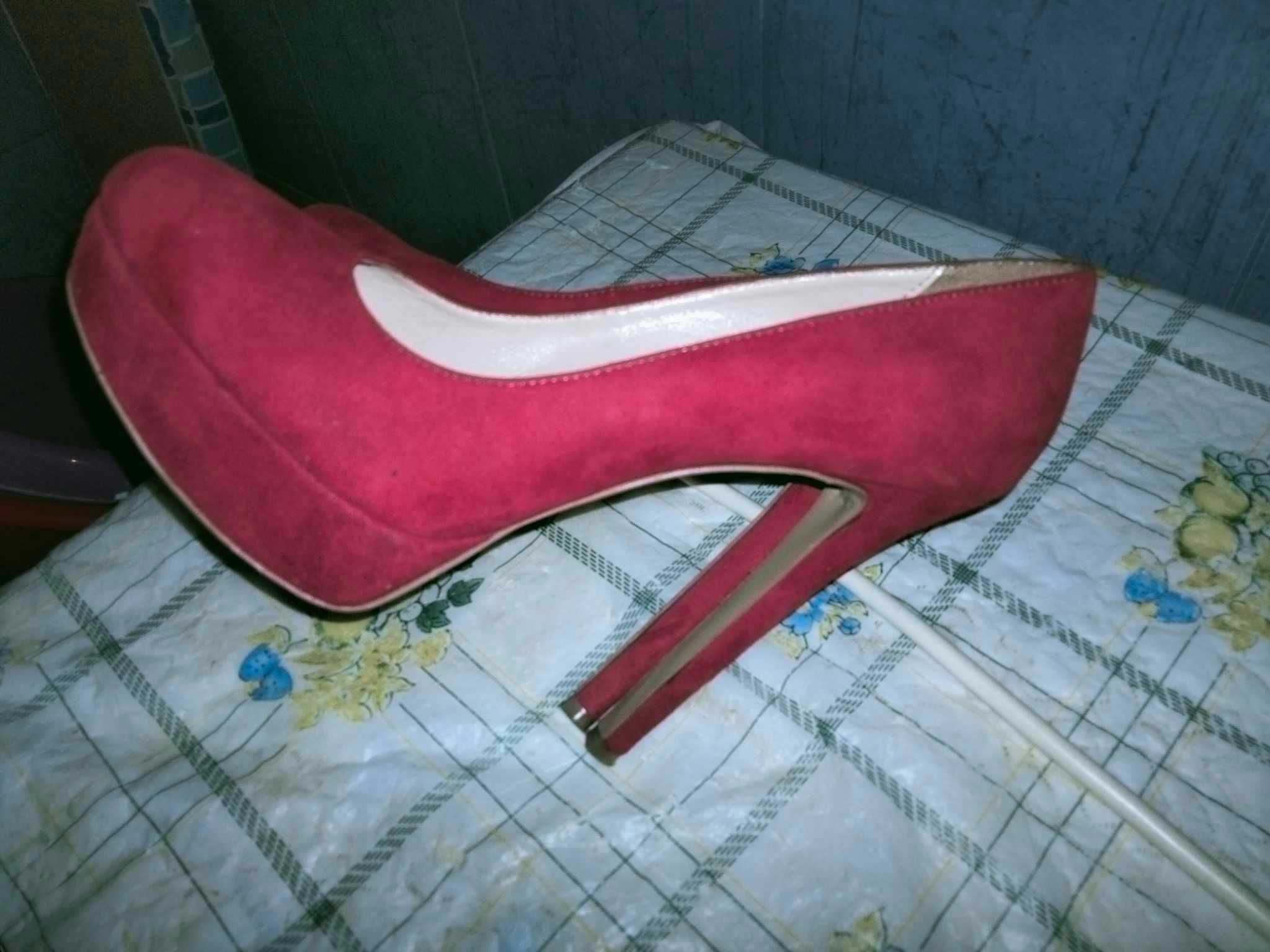 туфлі черевики, червоні marco piani, оригінал Італія 38