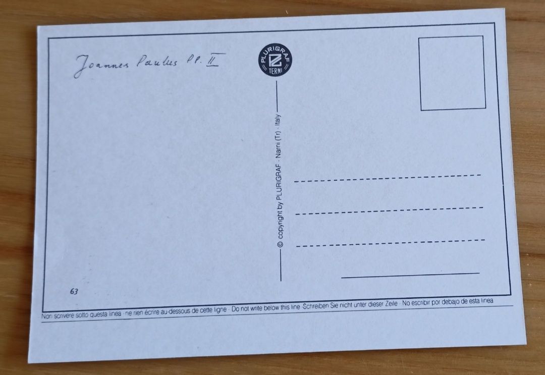 Jan Paweł II oryginalna włoska kartka pocztowa