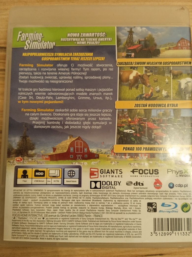 PS3 gra Farming Simulator pl